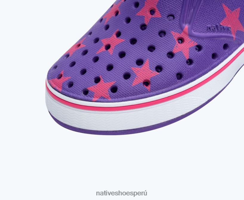 educacion fisica Native Shoes niños millas de impresión sugarlite estrella de mar violeta/ concha blanca/ estrellas deslumbrantes HV64F8179 calzado