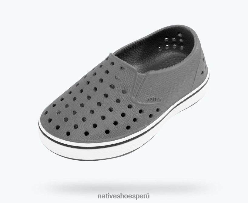 educacion fisica Native Shoes niños millas gris Dublín/blanco concha HV64F8145 calzado