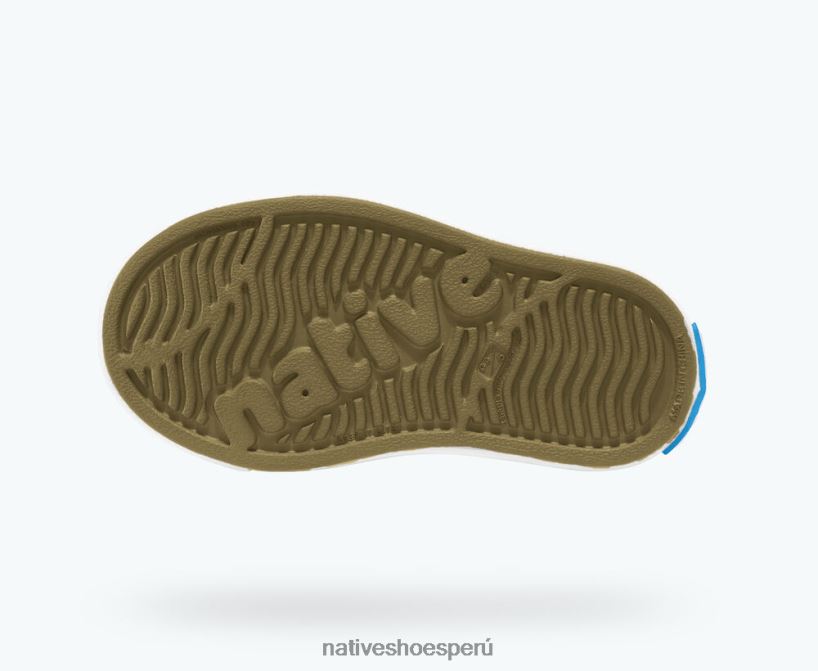educacion fisica Native Shoes niños millas verde utili/blanco concha HV64F8161 calzado