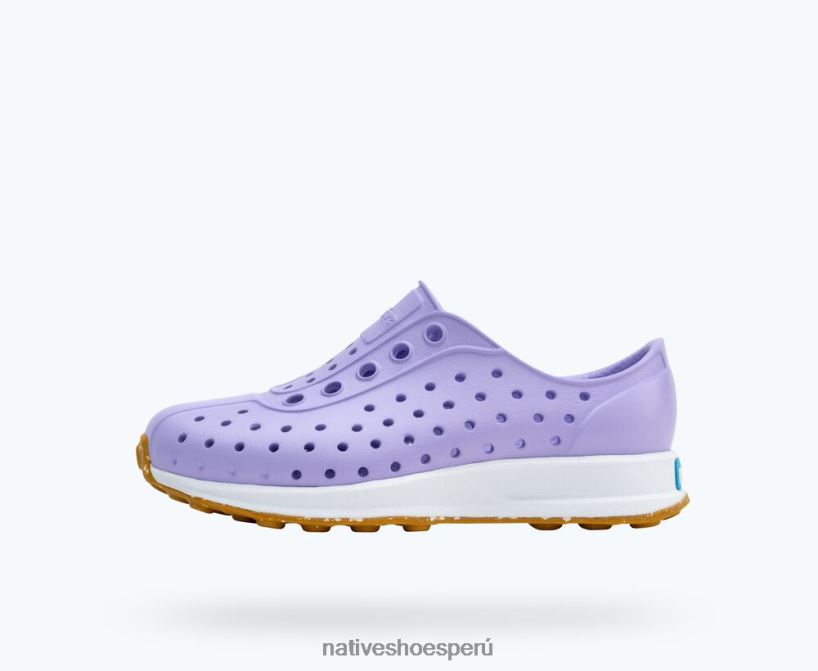 educacion fisica Native Shoes niños robbie sugarlite Púrpura curativo/blanco concha/puré de goma moteada HV64F8208 calzado