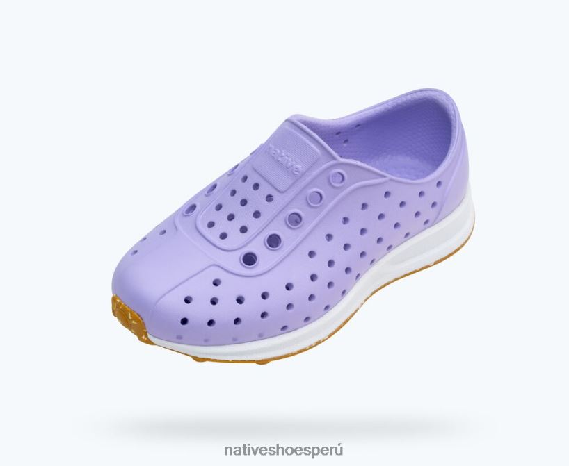 educacion fisica Native Shoes niños robbie sugarlite Púrpura curativo/blanco concha/puré de goma moteada HV64F8208 calzado