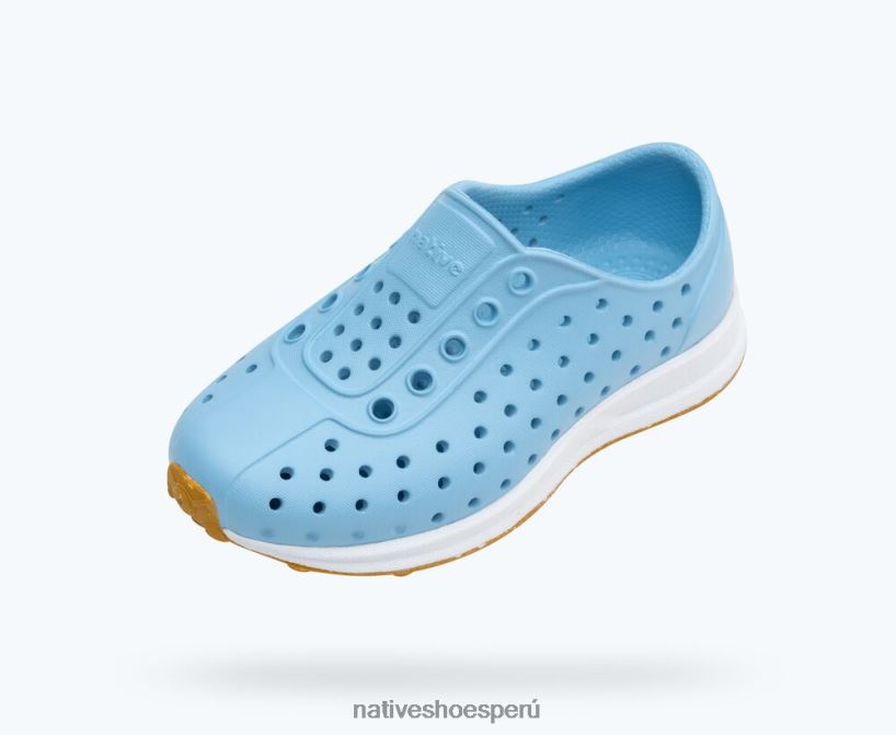educacion fisica Native Shoes niños robbie sugarlite azul cielo/blanco concha/puré de goma moteada HV64F8165 calzado