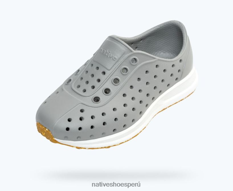 educacion fisica Native Shoes niños robbie sugarlite gris paloma/blanco concha/puré de goma moteada HV64F8151 calzado