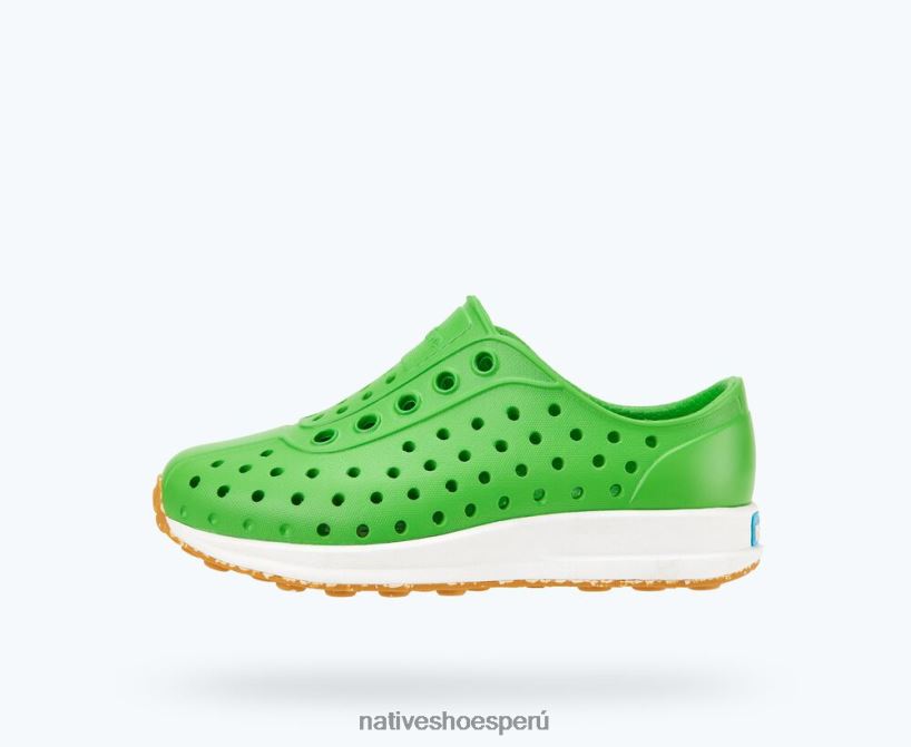 educacion fisica Native Shoes niños robbie sugarlite verde saltamontes/blanco concha/puré de goma moteada HV64F8152 calzado