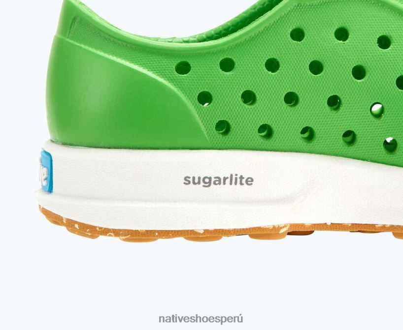 educacion fisica Native Shoes niños robbie sugarlite verde saltamontes/blanco concha/puré de goma moteada HV64F8152 calzado