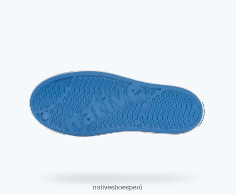 educacion fisica Native Shoes niños zueco jefferson sugarlite azul descansado/blanco concha HV64F8121 calzado