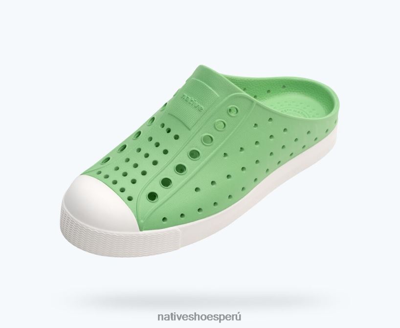 educacion fisica Native Shoes niños zueco jefferson sugarlite verde caramelo/blanco concha HV64F8124 calzado
