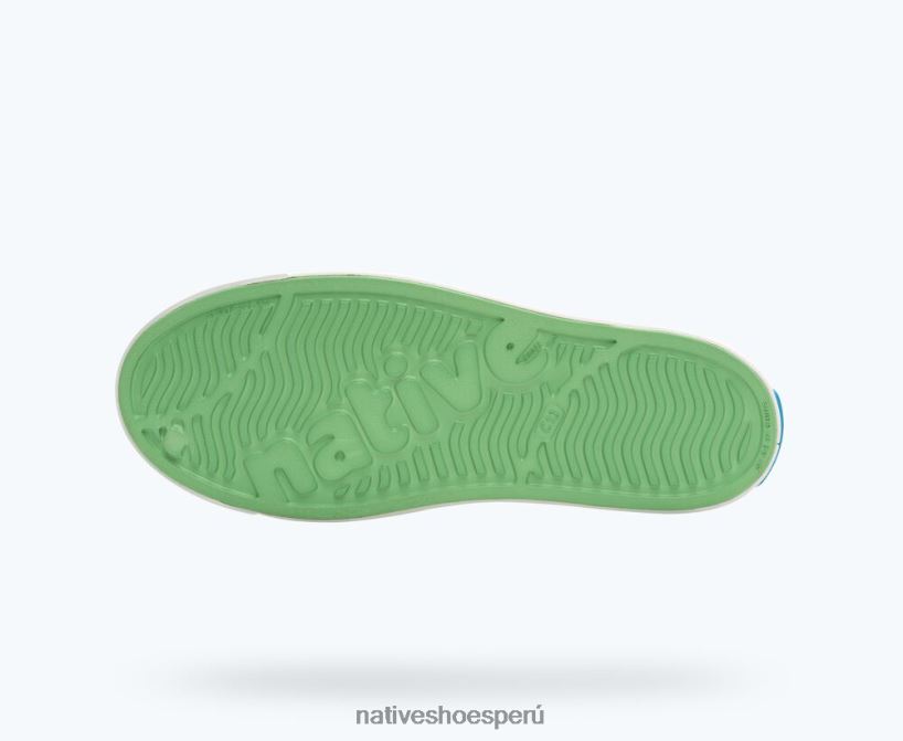 educacion fisica Native Shoes niños zueco jefferson sugarlite verde caramelo/blanco concha HV64F8124 calzado