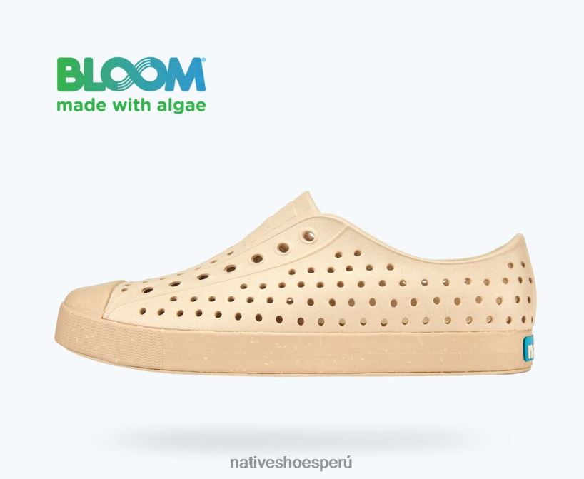 educacion fisica Native Shoes hombres flor de jefferson blanco hueso/ beige soja/ motas de concha HV64F838 calzado