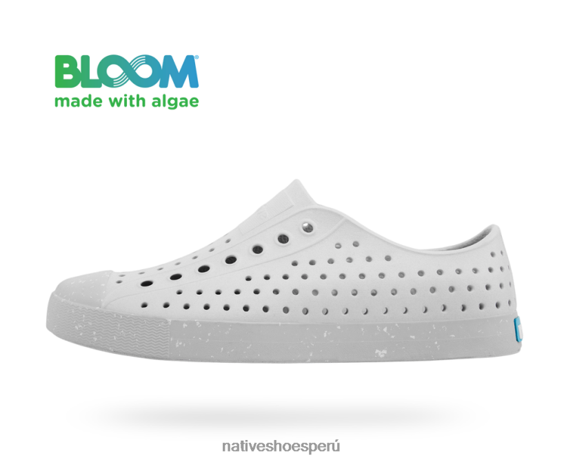 educacion fisica Native Shoes hombres flor de jefferson gris niebla/motas de concha HV64F817 calzado