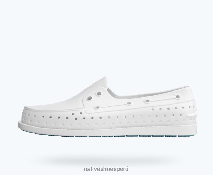 educacion fisica Native Shoes hombres howard sugarlite concha blanca/caucho moteado surfista HV64F842 calzado