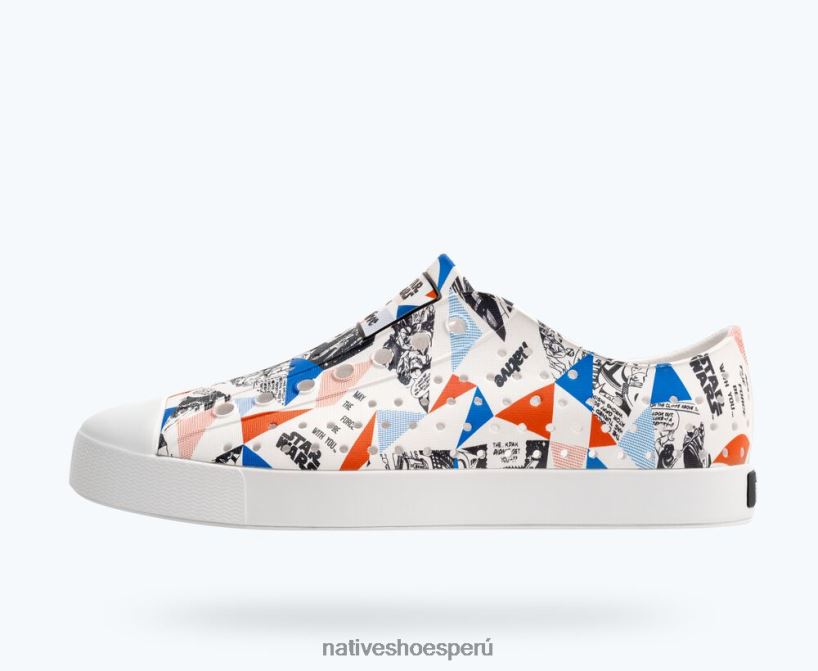 educacion fisica Native Shoes hombres impresión de jefferson star wars concha blanca/ mosaico comic aop HV64F862 calzado