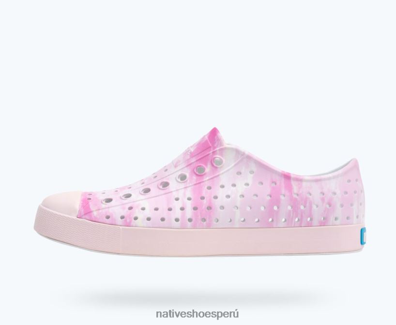 educacion fisica Native Shoes hombres impresión sugarlite jefferson blanco concha/ rosa leche/ nubes rosadas HV64F853 calzado