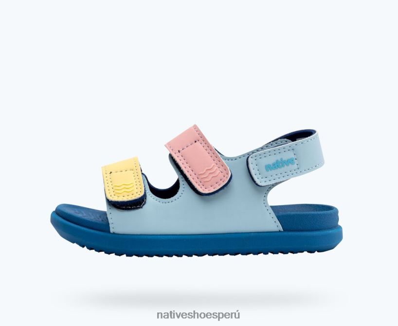 educacion fisica Native Shoes niños frankie sugarlite azul cielo/ azul vallarta/ correas princess gone bananas HV64F8102 calzado