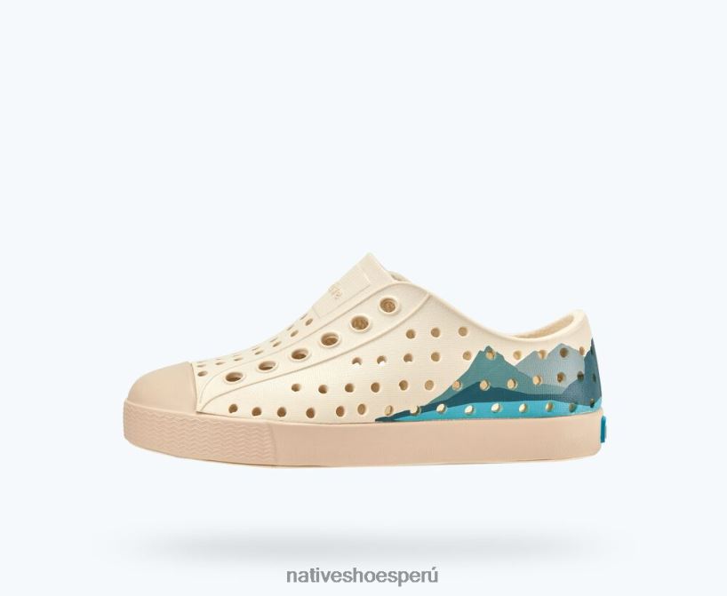 educacion fisica Native Shoes niños bloque jefferson blanco hueso/ beige soja/ folio mountain block HV64F8247 calzado