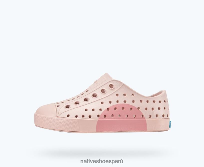 educacion fisica Native Shoes niños bloque jefferson rosa polvo/círculo rosa HV64F8241 calzado