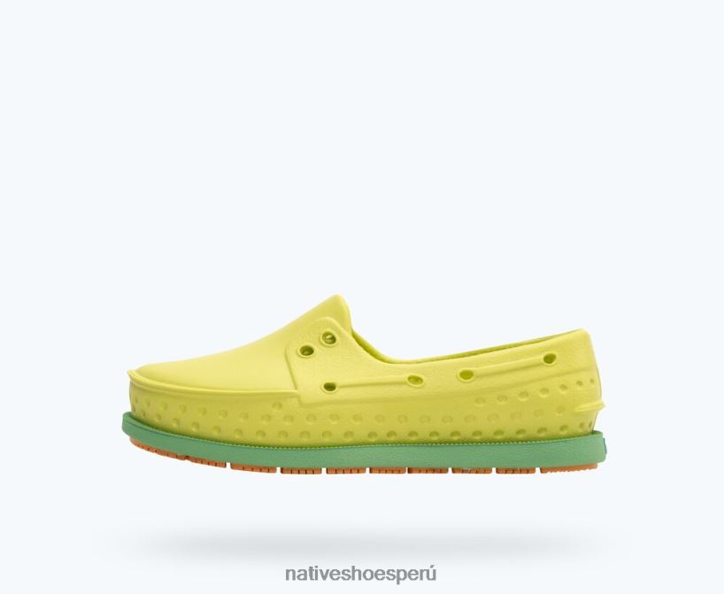 educacion fisica Native Shoes niños howard sugarlite verde apio/verde caramelo/goma moteada de papaya HV64F8235 calzado