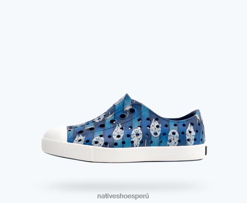 educacion fisica Native Shoes niños impresión de jefferson star wars azul estrellado/ blanco concha/ halcón milenario aop HV64F8245 calzado