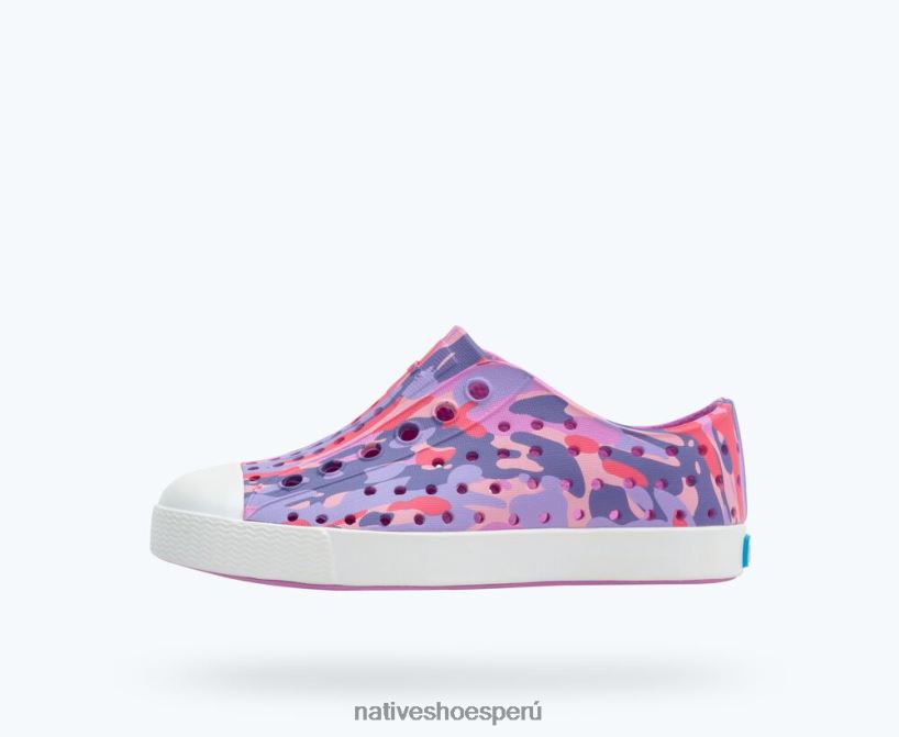 educacion fisica Native Shoes niños impresión sugarlite jefferson rosa winterberry/ blanco concha/ eucamo neblina HV64F8140 calzado