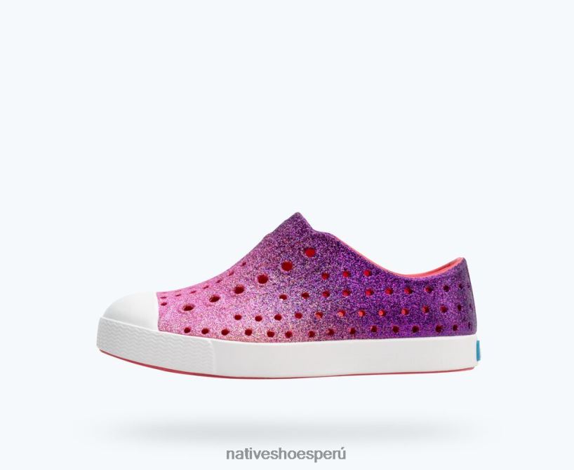 educacion fisica Native Shoes niños jefferson bling estrella de mar deslumbrante bling/ concha blanca HV64F8232 calzado