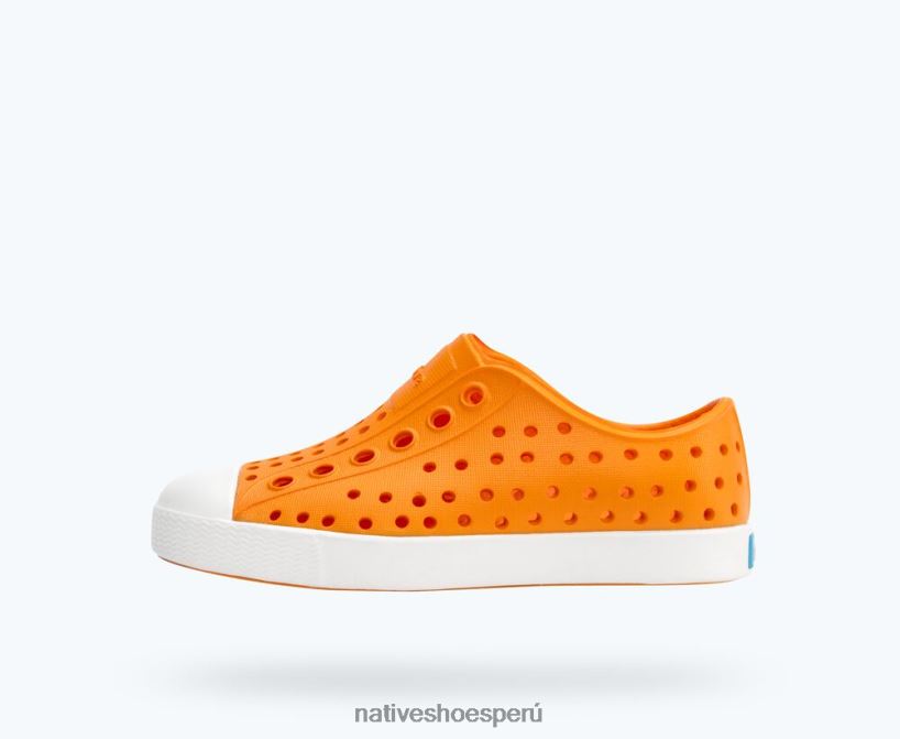 educacion fisica Native Shoes niños jefferson naranja ciudad / blanco concha HV64F8126 calzado