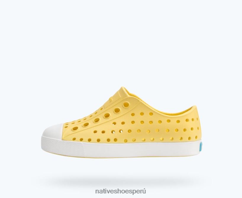 educacion fisica Native Shoes niños jefferson plátanos desaparecidos amarillo/cáscara blanca HV64F8237 calzado