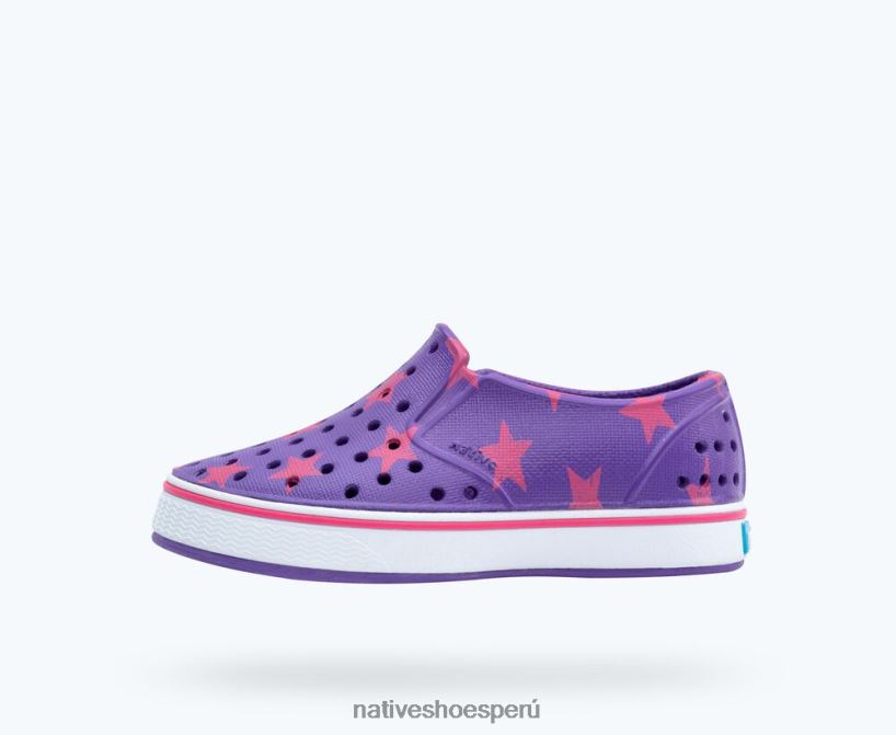 educacion fisica Native Shoes niños millas de impresión sugarlite estrella de mar violeta/ concha blanca/ estrellas deslumbrantes HV64F8179 calzado