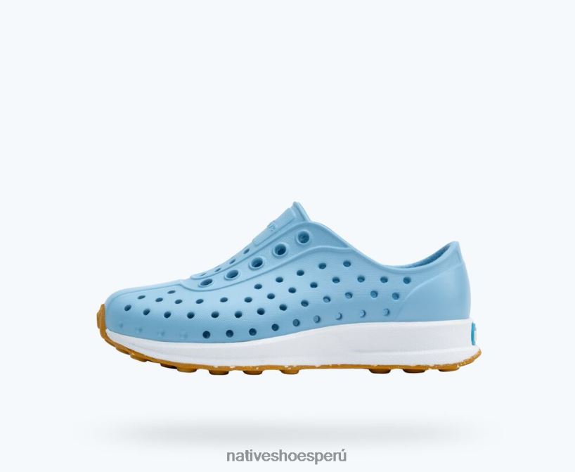 educacion fisica Native Shoes niños robbie sugarlite azul cielo/blanco concha/puré de goma moteada HV64F8165 calzado