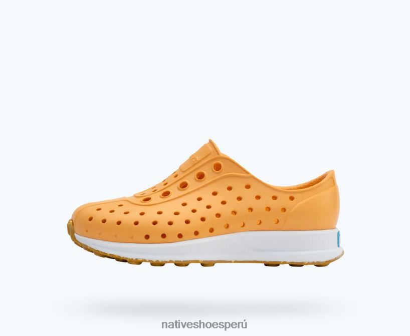 educacion fisica Native Shoes niños robbie sugarlite naranja papaya/blanco concha/puré de goma moteada HV64F8187 calzado